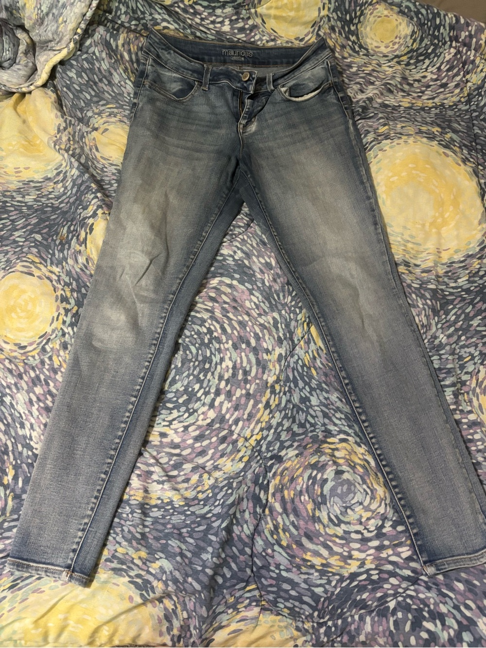 Maurices Light Blue Skinny Jeans - Faded Stretch Denim